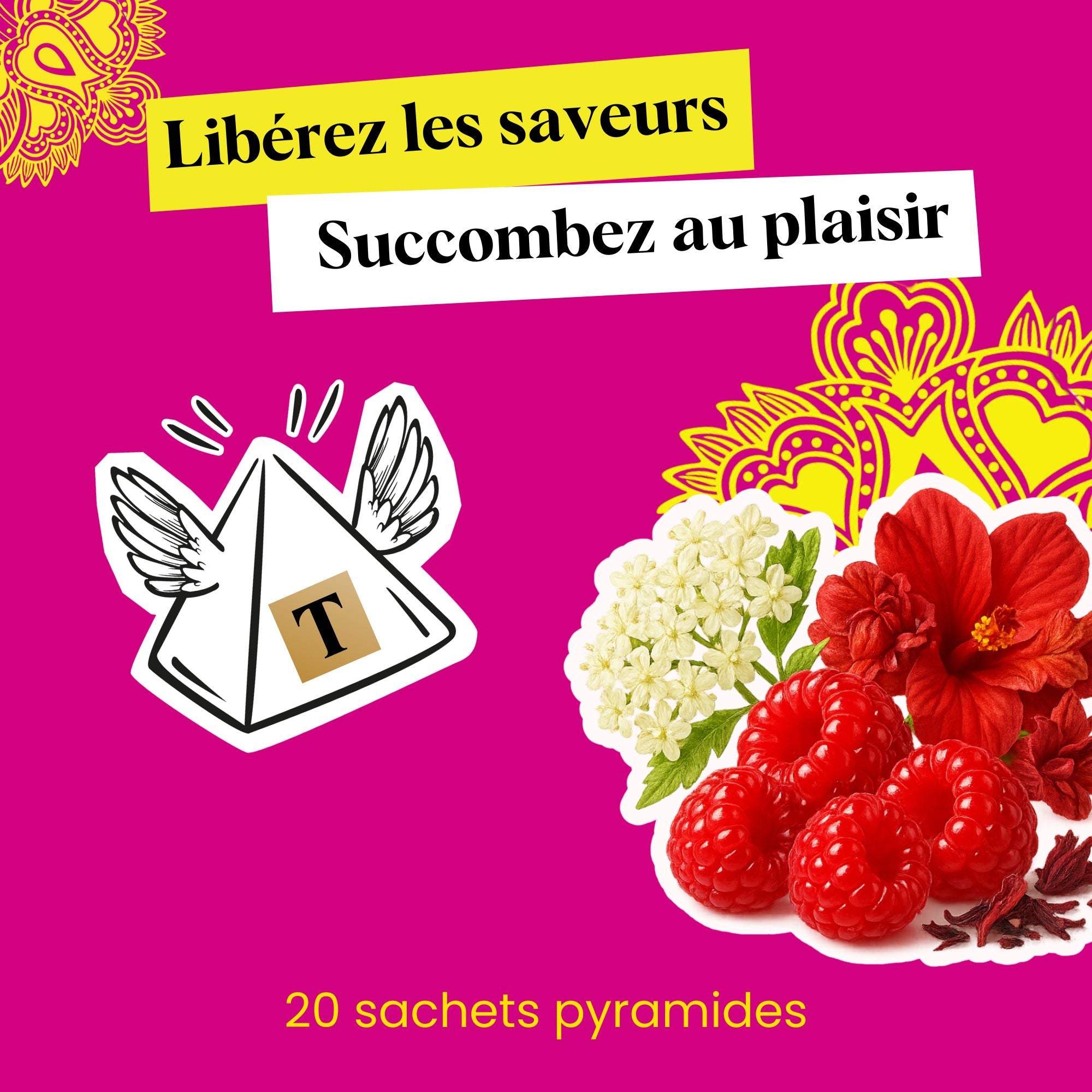 Infusion Ayurveda Fleur de sureau Framboise Hibiscus