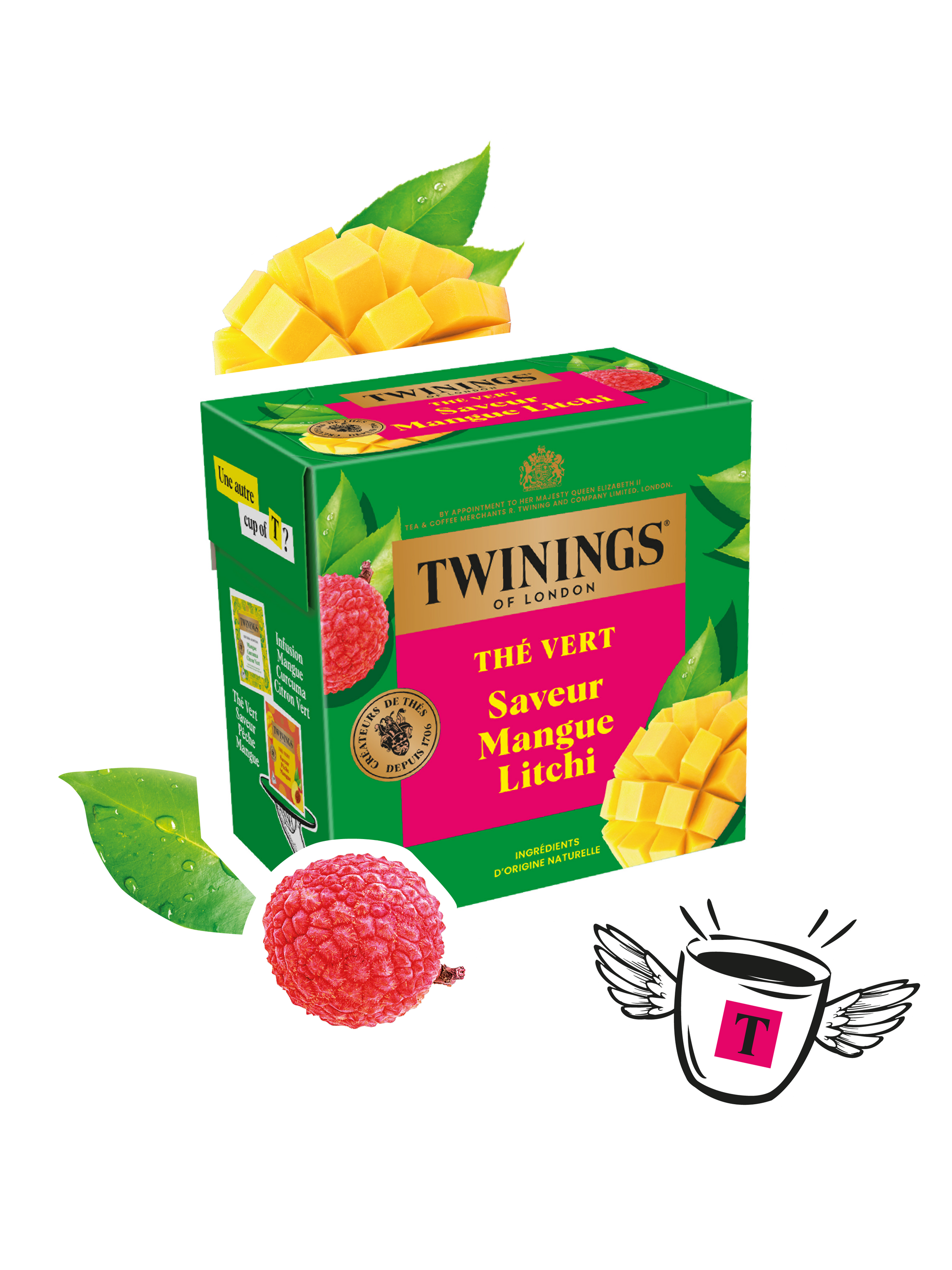 Thé Vert Saveur Mangue Litchi