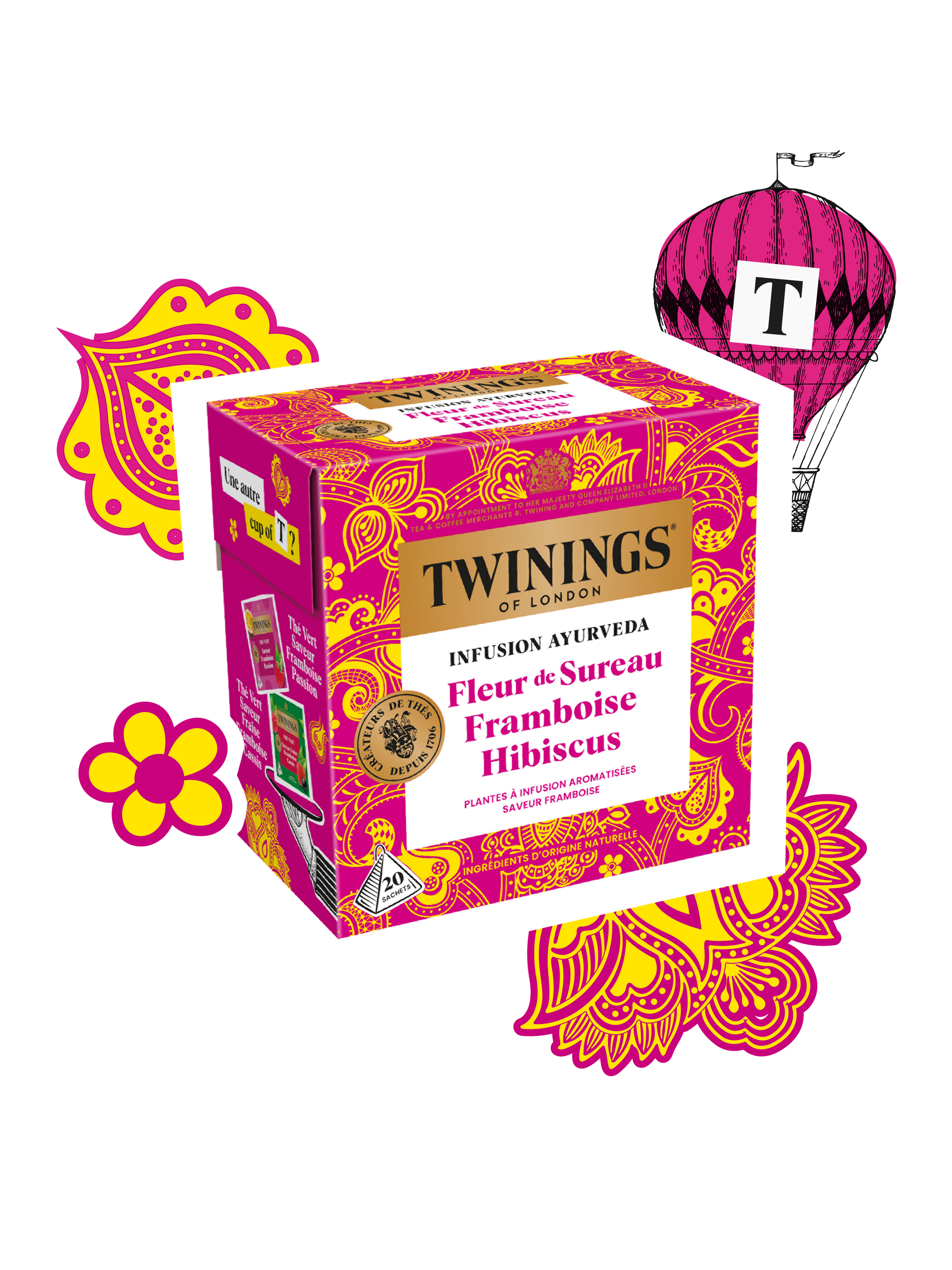 Infusion Ayurveda Fleur de sureau Framboise Hibiscus