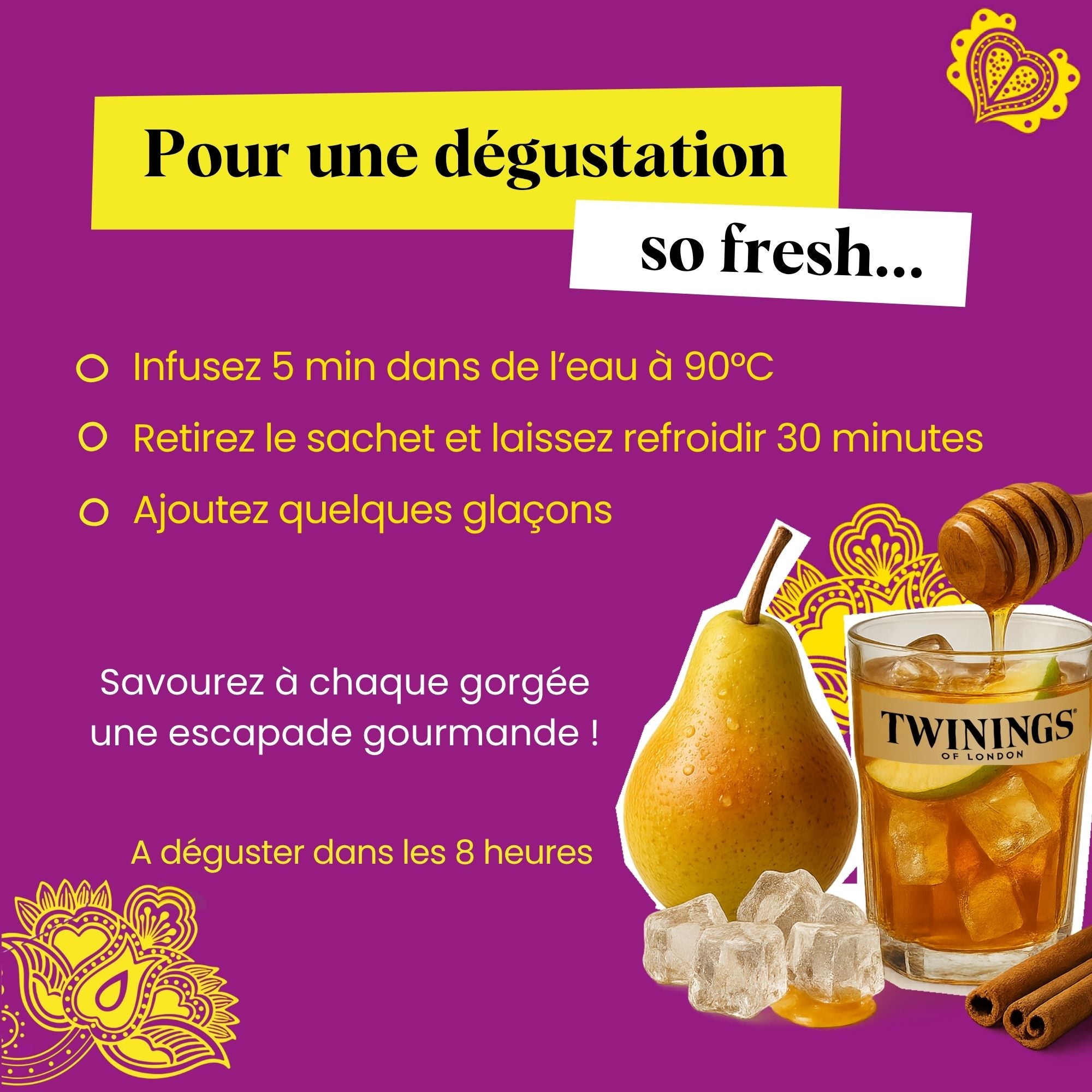 Infusion Ayurveda Poire Miel Cannelle