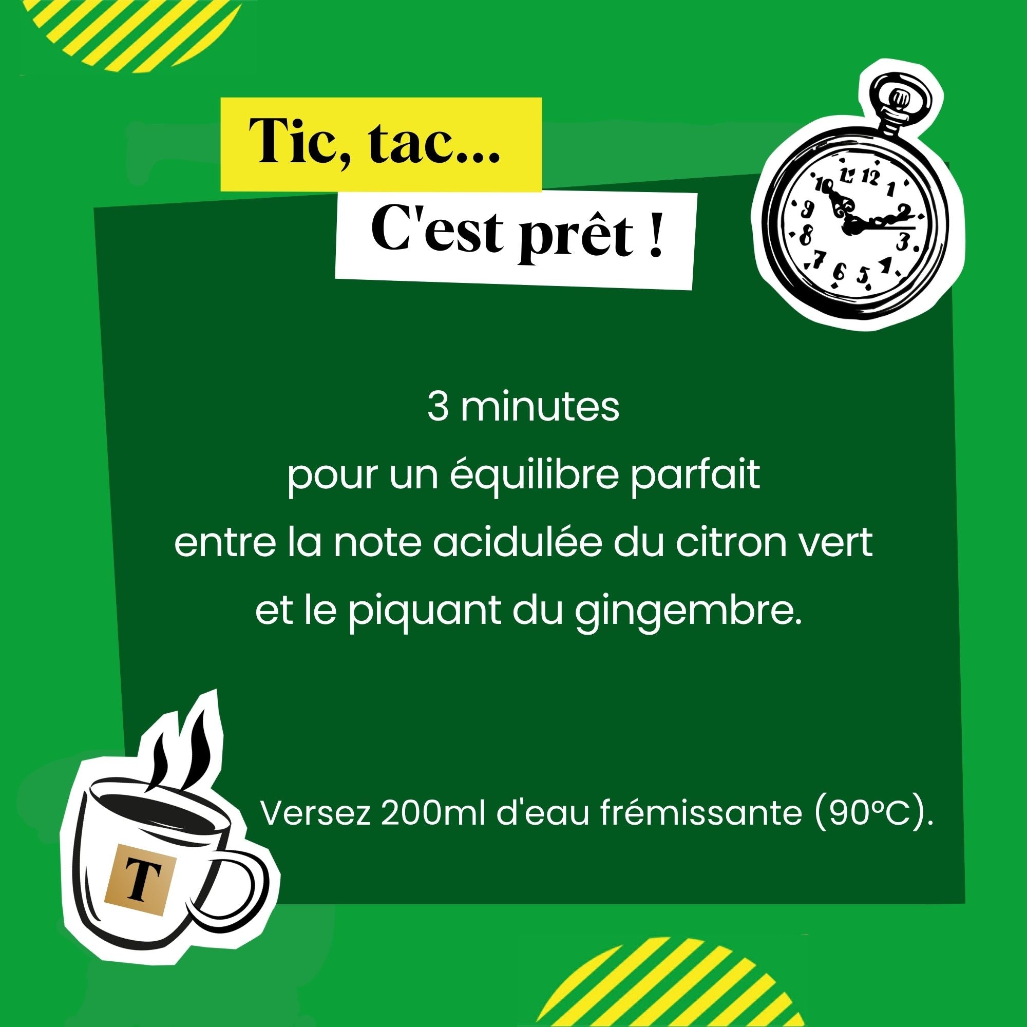Thé Vert Saveur Citron Vert Gingembre