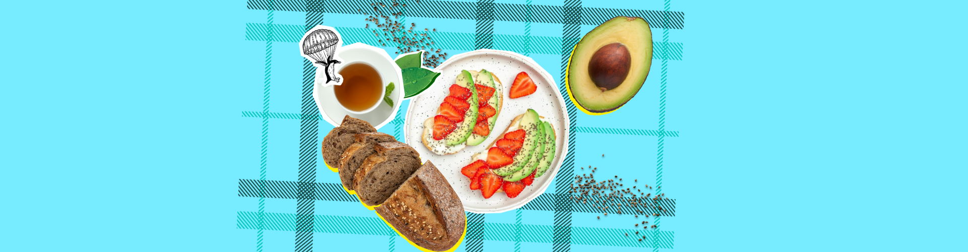 Avocat sur pain au levain frais