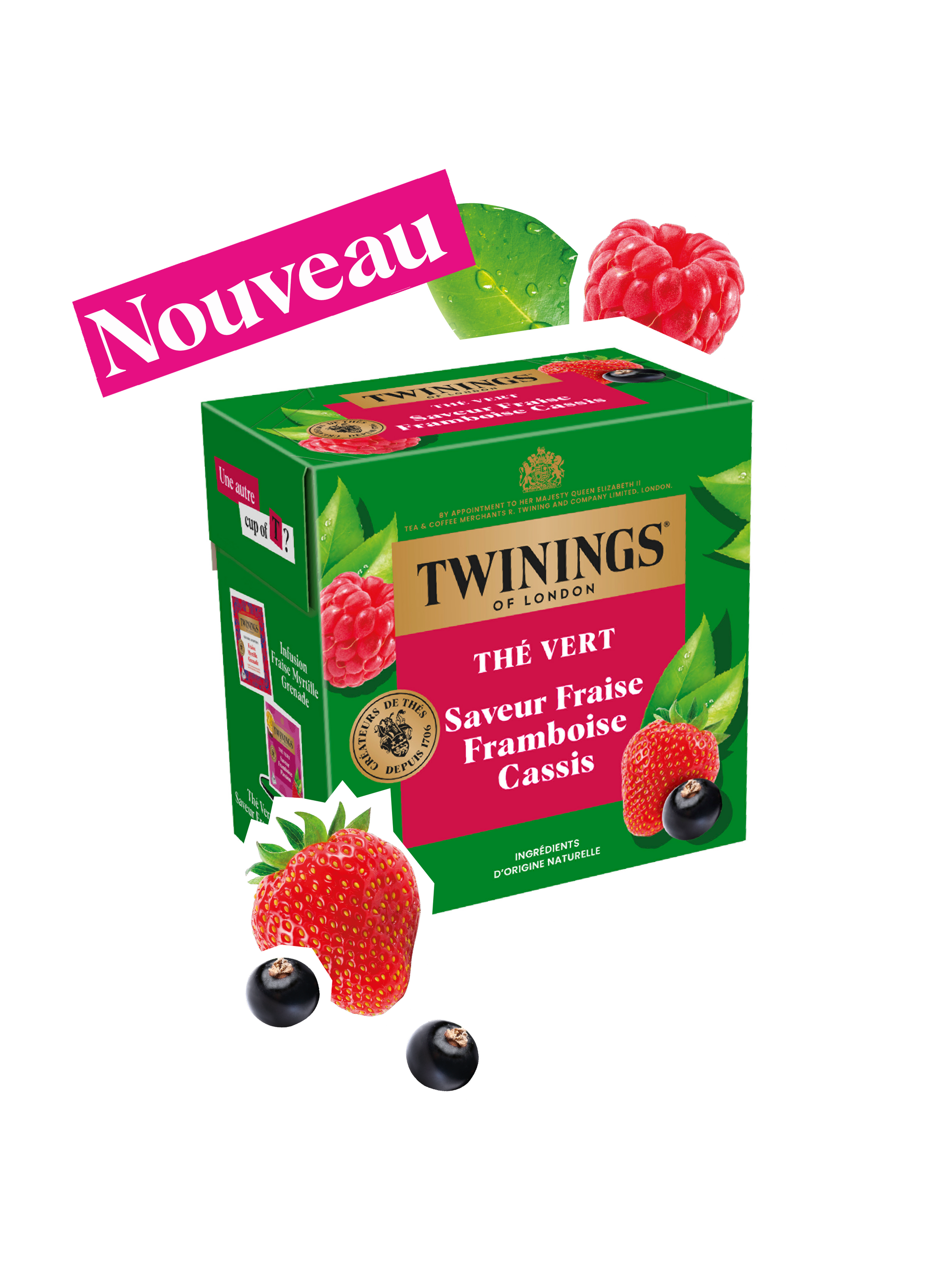 Thé Vert Saveur Fraise Framboise Cassis