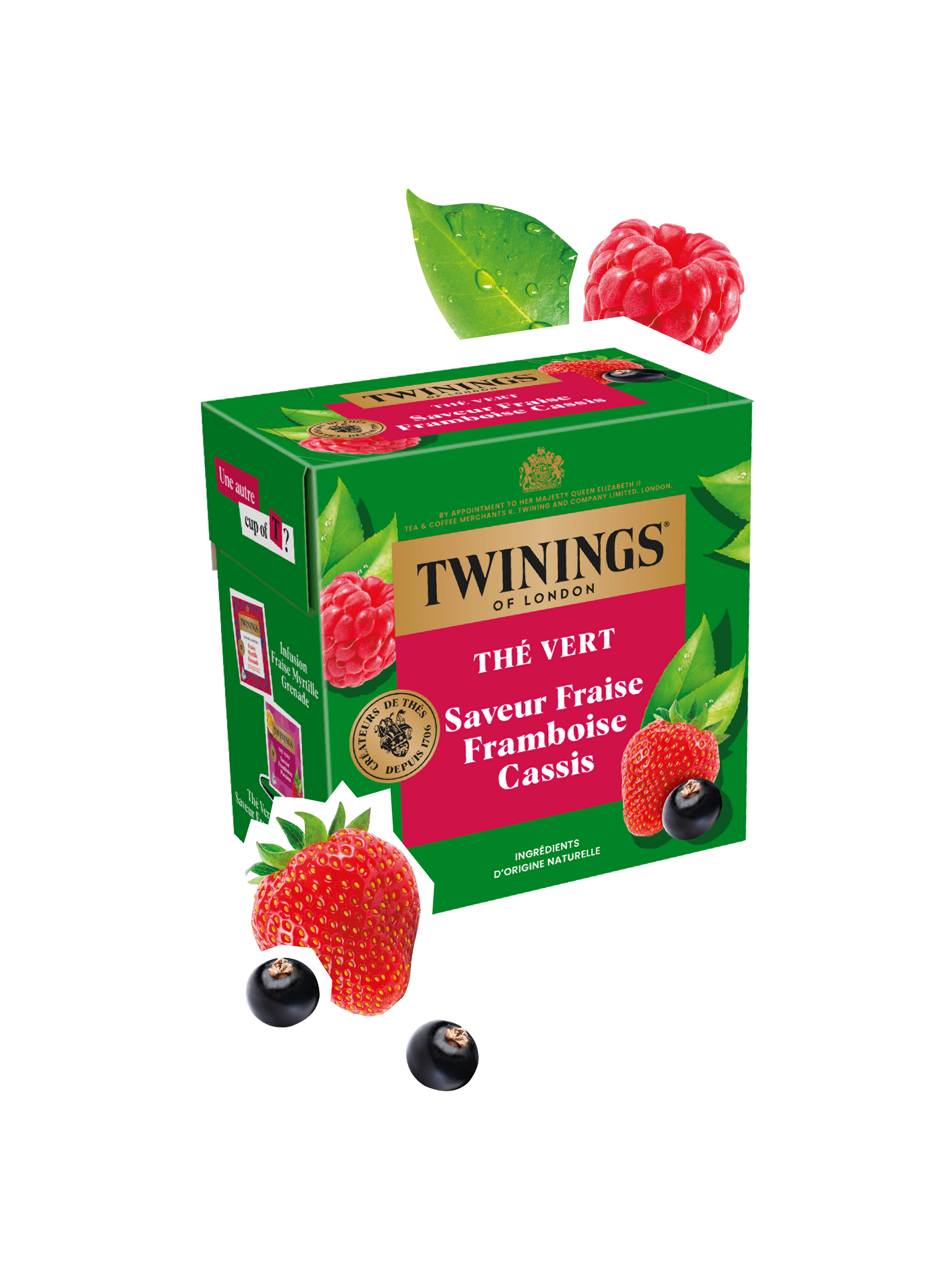 Thé Vert Saveur Fraise Framboise Cassis