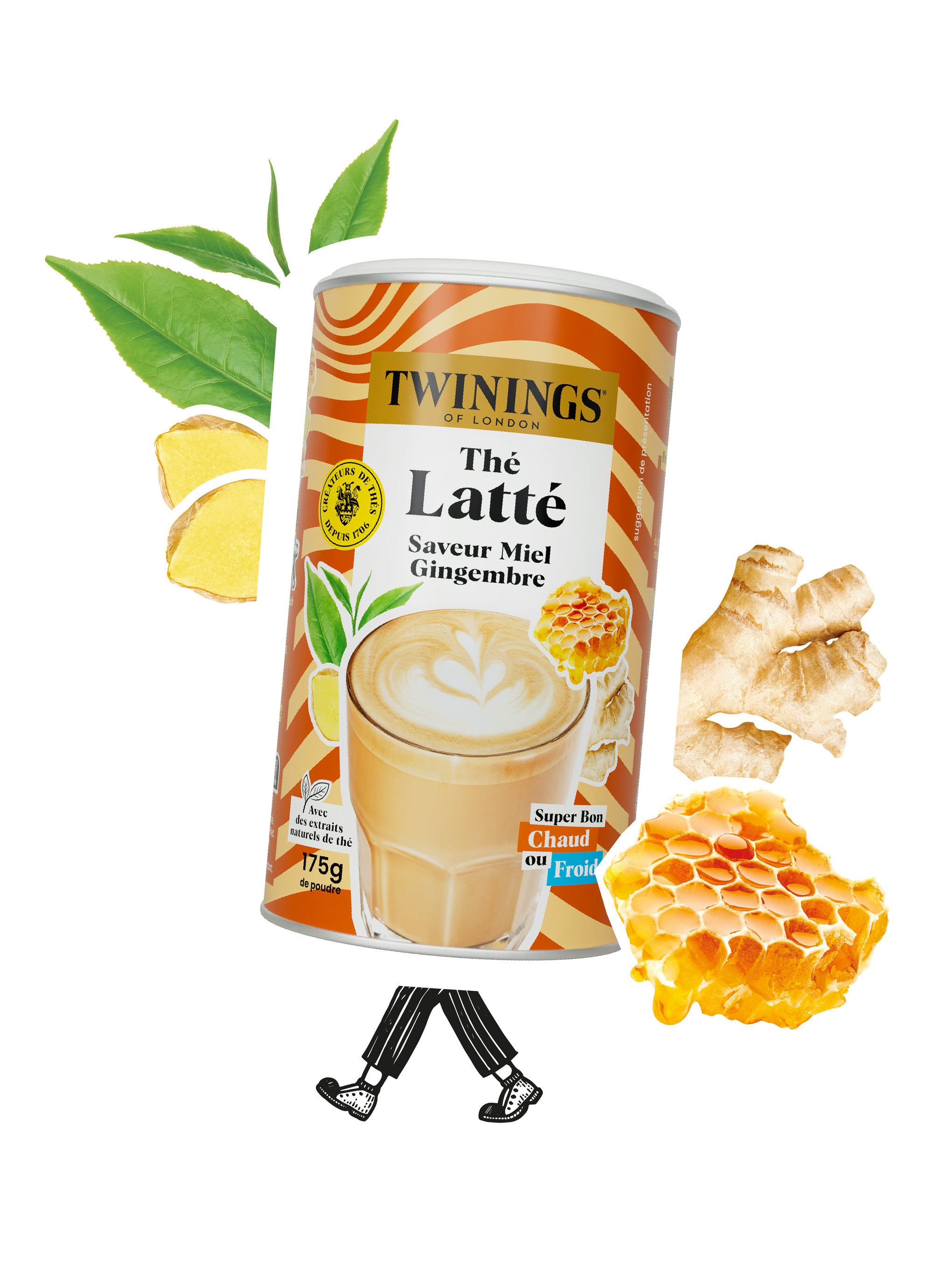 Thé Vert Latté Miel Gingembre