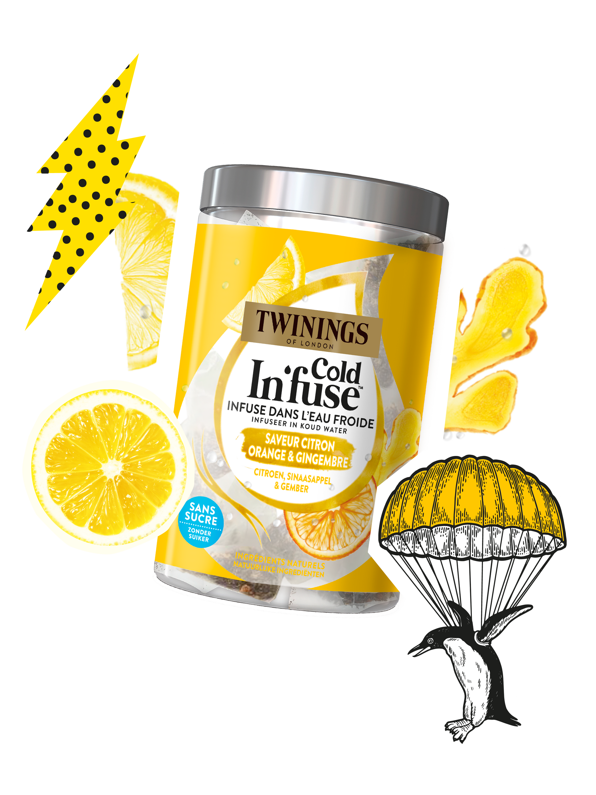 Infusion froide Citron Orange Gingembre